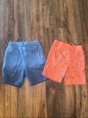 GAP Boys Blue & Neon Orange Star Shorts Set